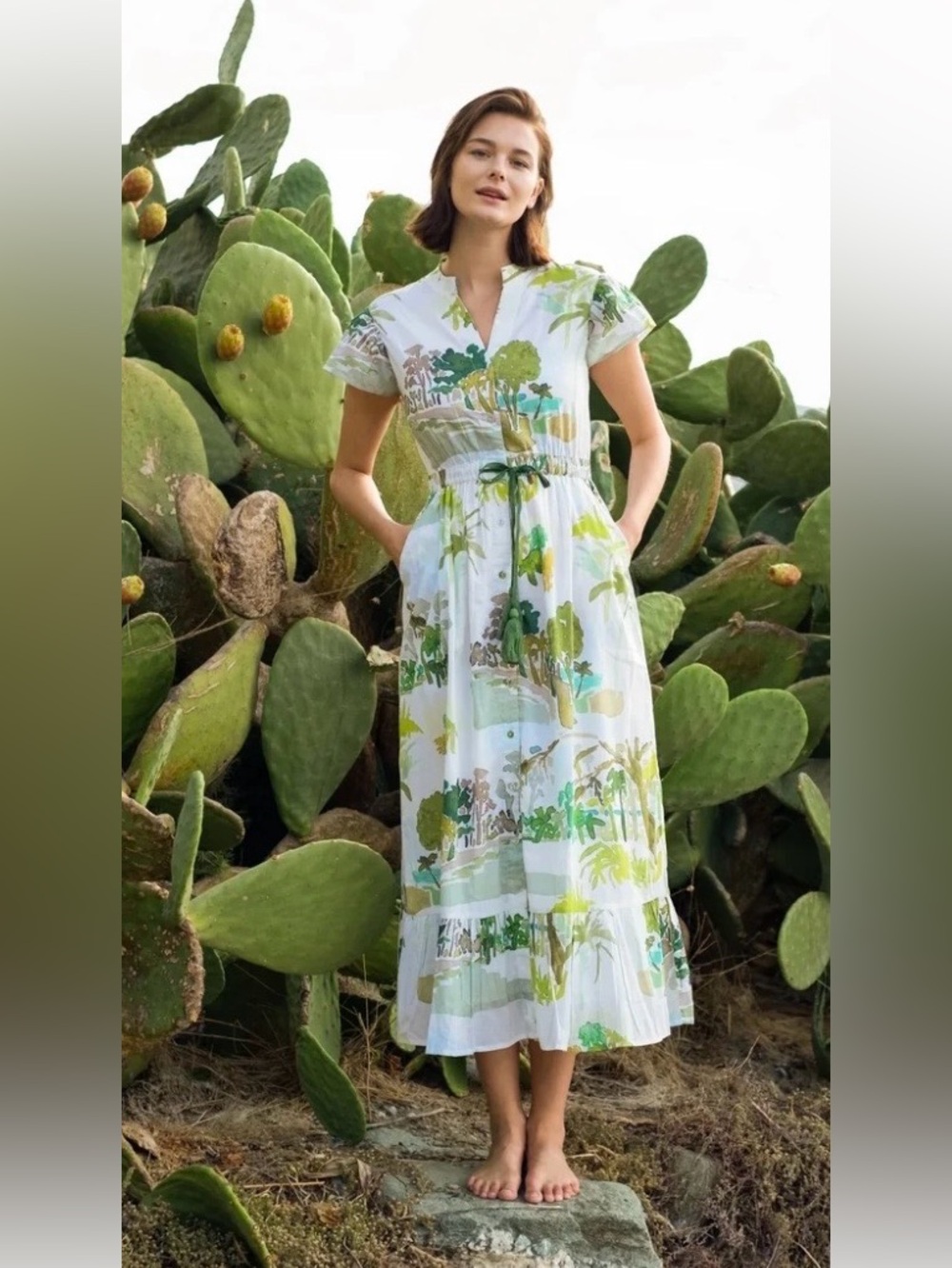 NWT! Beau & Ro Flutter Midi Dress